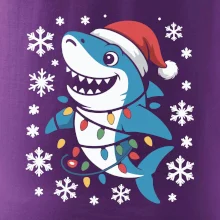 Vánoční žralok a vločky