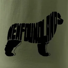 Novofundlandský pes - nápis v tele