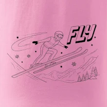 Skokan na lyžiach čierny obrázok FLY