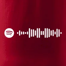 Spotify kód na prsníku