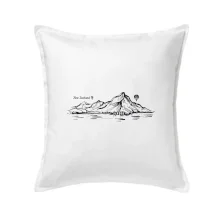 Nový Zéland nápis a hory Aoraki - Mount Cook