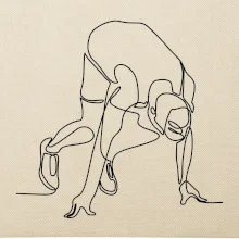 Bežec na štarte jedným ťahom