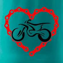 Moto srdce reťaz - enduro