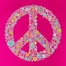 Peace symbol lístočky