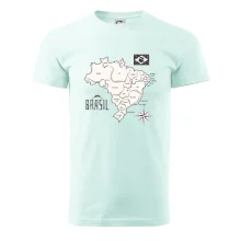 Brazília mapa s názvami regiónov