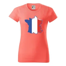 Francúzska vlajka mapa obrys