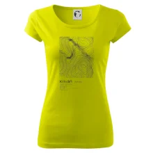 Kriváň - vrstevnice v obdĺžniku