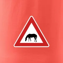 Dopravná značka - Pozor pasúci sa kôň Dopravná značka - Pozor pasúci sa kôň