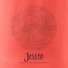 Ještěd - vrstevnice v kruhu