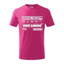 Čiarový kód - Vodič kamiónu