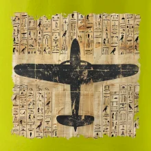Egyptské hieroglyfy lietadlo