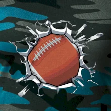 Americký futbal lopta v triku