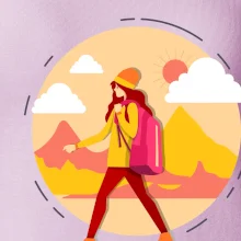 Farebný párový motív na hory