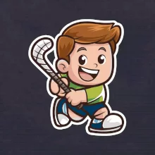 Ikona pozemný hokej chlapec