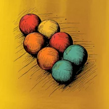 Petanque guľa kresba