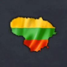 Litva vlajka mapa