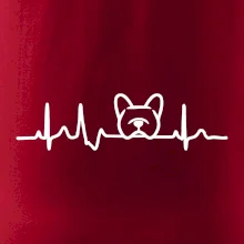 EKG Francúzsky buldoček hlava EKG Francúzsky buldoček hlava