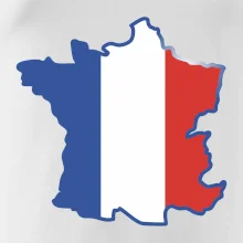 Francúzska vlajka mapa obrys