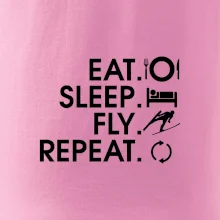 Eat sleep fly repeat - skoky na lyžiach