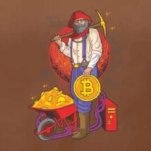 Baník ťaží Bitcoiny