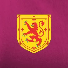 Škótsky lev na hrudi