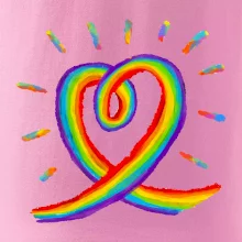 Srdce pride dúha kreslená