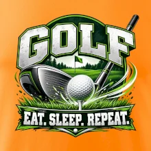 Golfová palica s loptičkou eat sleep repeat