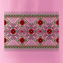 Ukrajinský vzor - Červeno Zelený