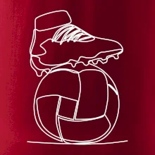 Futbalová lopta kopačka jedným ťahom