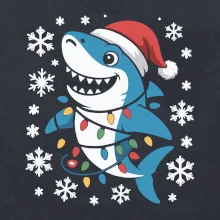 Vánoční žralok a vločky