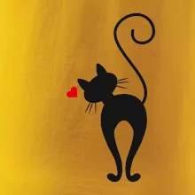 Zamilovaná mačka zozadu Zamilovaná mačka zozadu