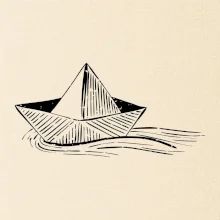 Letná romantika - papierová loďka