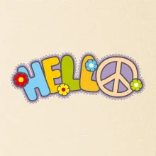 Hello hippie symbol