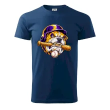 Baseballový buldok s pálkou
