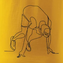 Bežec na štarte jedným ťahom