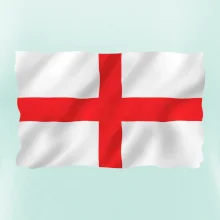 Anglická vlajka vejúca