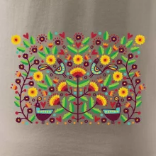 Folklór - farebne kvetiny obdĺžnik
