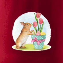 Veľkonočný zajačik tulipány