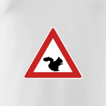 Dopravná značka - Pozor veverička Dopravná značka - Pozor veverička