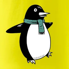 Tučniak so zeleným šálom