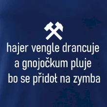 Hajer vengle drancuje a gnojočkum pluje bo se přidoł na zymba