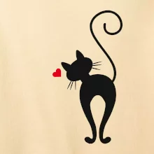 Zamilovaná mačka zozadu