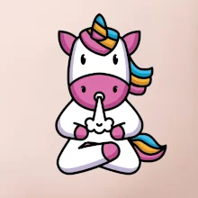 Yoga fučiaci jednorožec