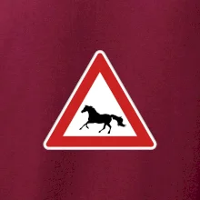 Dopravná značka - Pozor kôň bežiaci