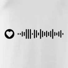 Zamilovaný Spotify kód na prsníku