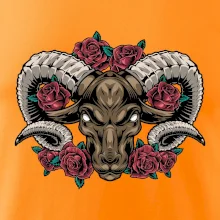 Hlava barana s ružami