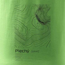 Plechý - vrstevnice v obdĺžniku