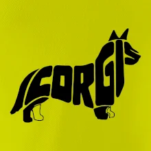 Corgi - nápis v tele