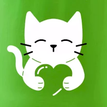 Mačka drží srdce Mačka drží srdce