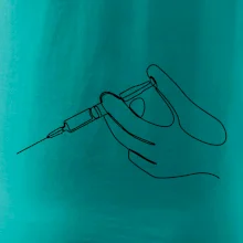 Ruka a injekcia jedným ťahom